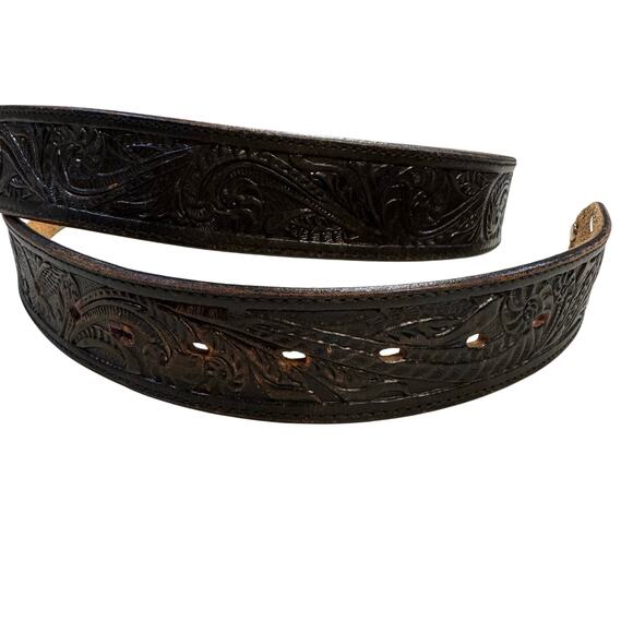 Vintage Silver Creek Collection Leather Belt Made in USA Size 42 - Picture 3 of 4